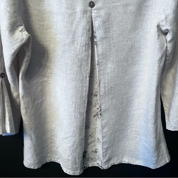 Paper Lacer women blouse Size: S color: Beige 100% Linen - Picture 8 of 11